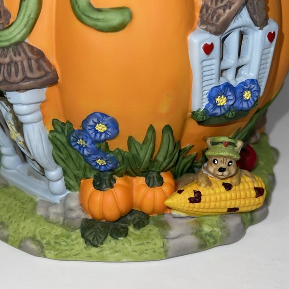 PartyLite Harvest Pumpkin Tea Light House Box P7316 Halloween Decor with candles - Picture 11 of 16